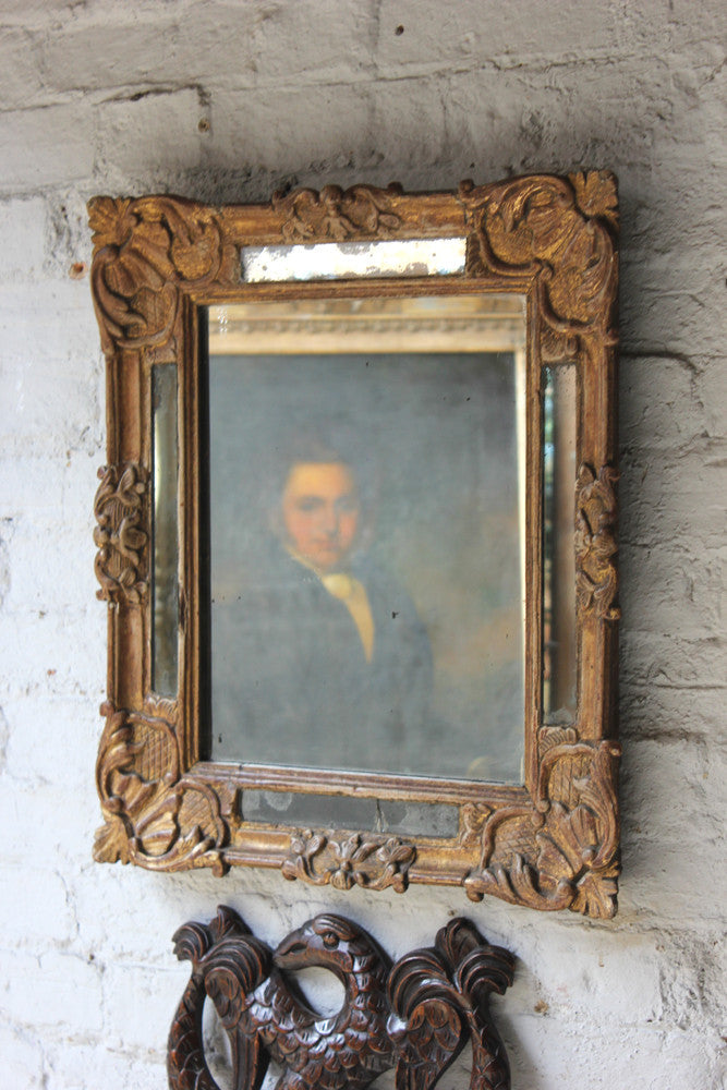 A Good 19thC Italian Gilt & Gesso Rectangular Wall Mirror