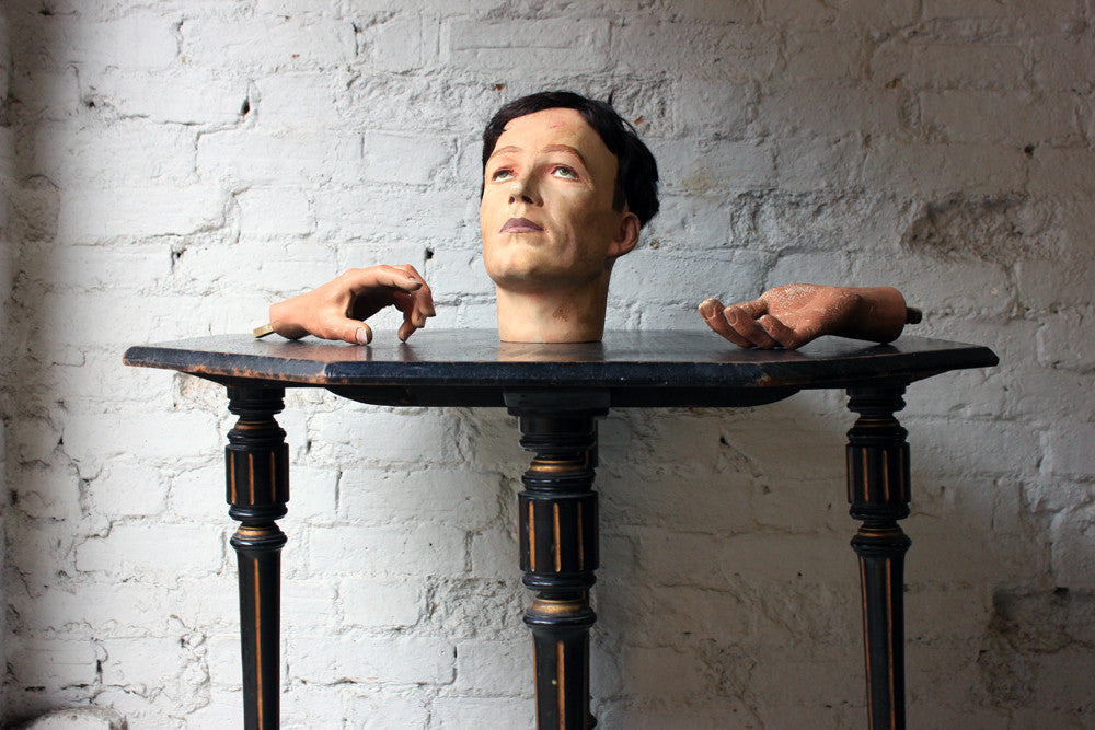 A Good 20thC Male Portrait Mannequin Head