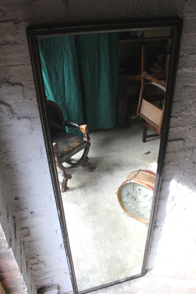 A Good Large Victorian Ebonised Full Length Mirror c.1895
