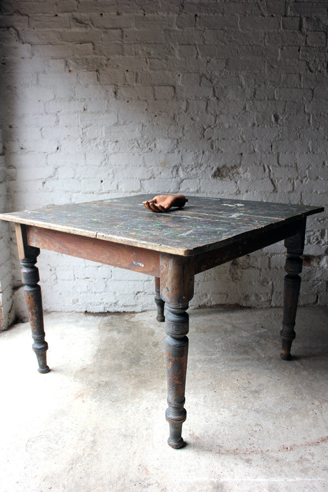 A Fantastic Victorian Pine Art Table from Grittleton House School, Wiltshire