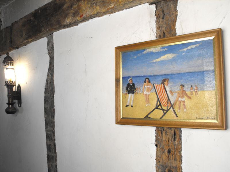 A Charismatic Original Oil on Canvas: Beach Scene by Ernest Forbes (1877-1962), RBA.