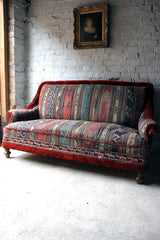 A Good c.1940 Two Seater Kelim Upholstered Sofa