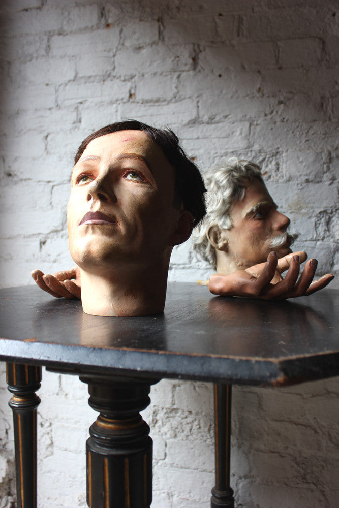 A Good 20thC Male Portrait Mannequin Head