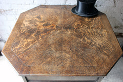 A Good Quality c.1882 Octagonal Victorian Oak Centre Table