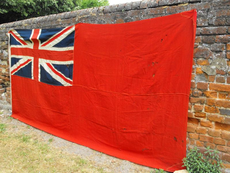 A Gigantic British Vintage Royal Navy Red Ensign Flag