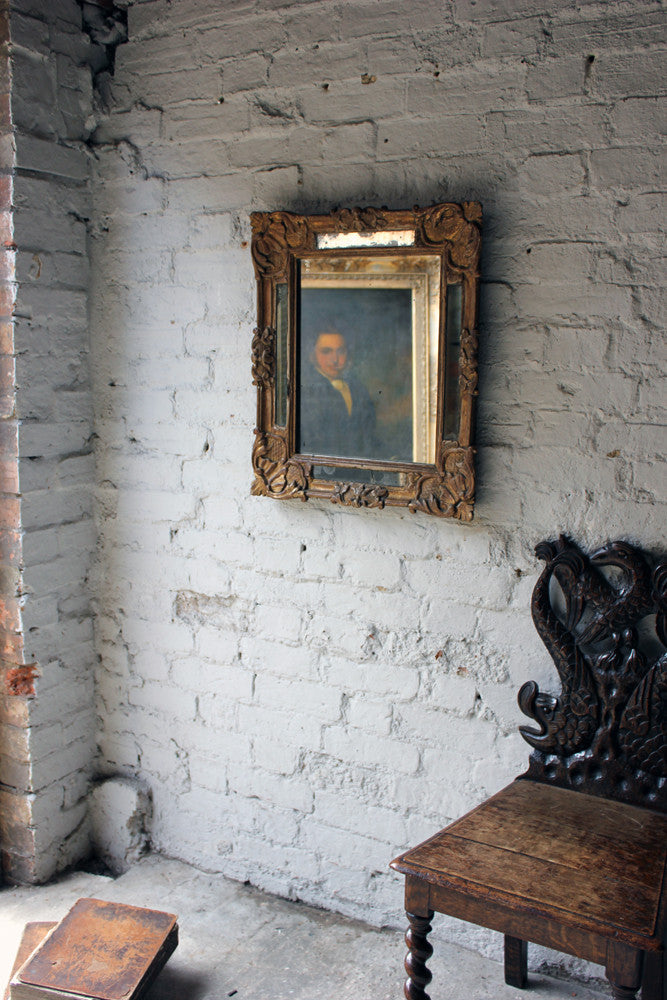 A Good 19thC Italian Gilt & Gesso Rectangular Wall Mirror