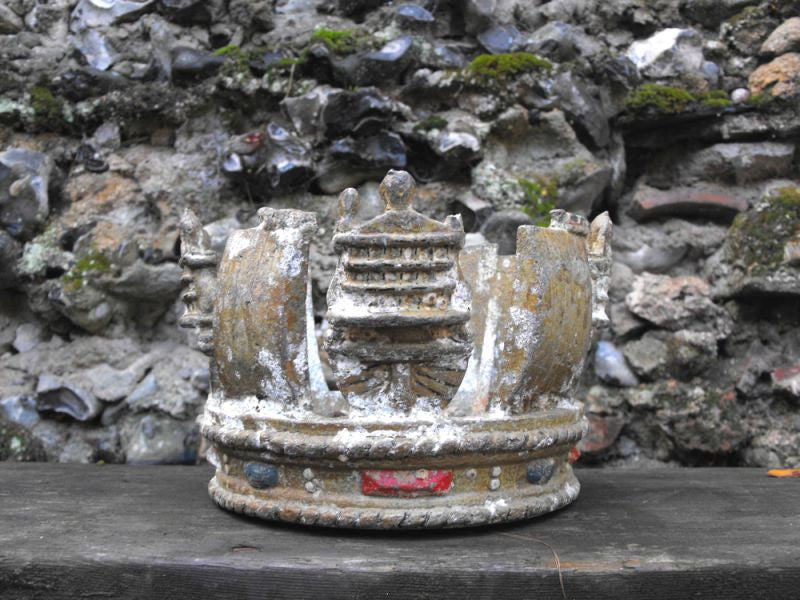 A Fascinating Salvaged Shipwreck Forecastle Relic in the Form of A Ducal Crown; D-Day 1944