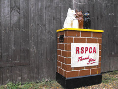 A Comical Mid 20thC Vintage RSPCA Charity Collection Box