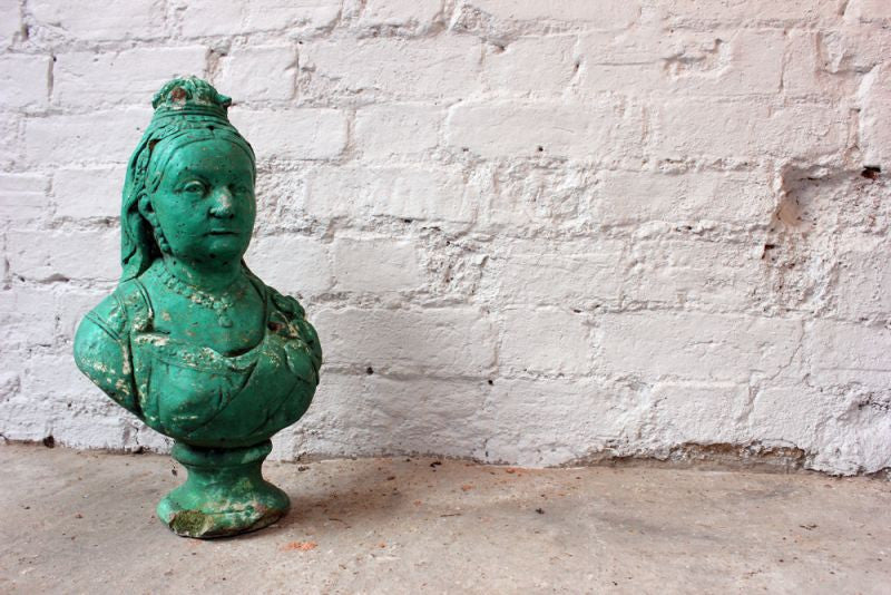 A Decorative c.1900 Stone Bust of Queen Victoria