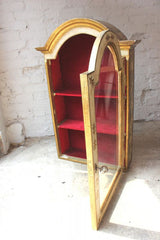 A Decorative Mid 20thC Italian Gilt Style Wall Display Cabinet