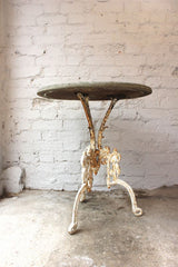 A Cracking 19thC White Painted Cast Iron & Pine Table
