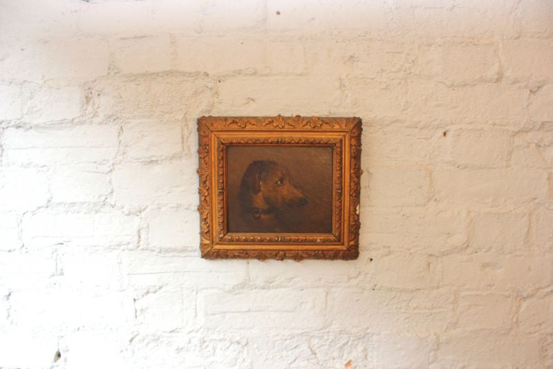 A Charming 19thC Naïve School Portrait of a Scottish Deerhound