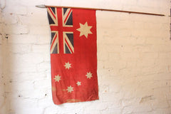A Good British Empire Australian Red Ensign Flag Mounted on a Pole