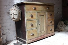 A Good Victorian Painted & Stained Pine Side Cupboard c.1880