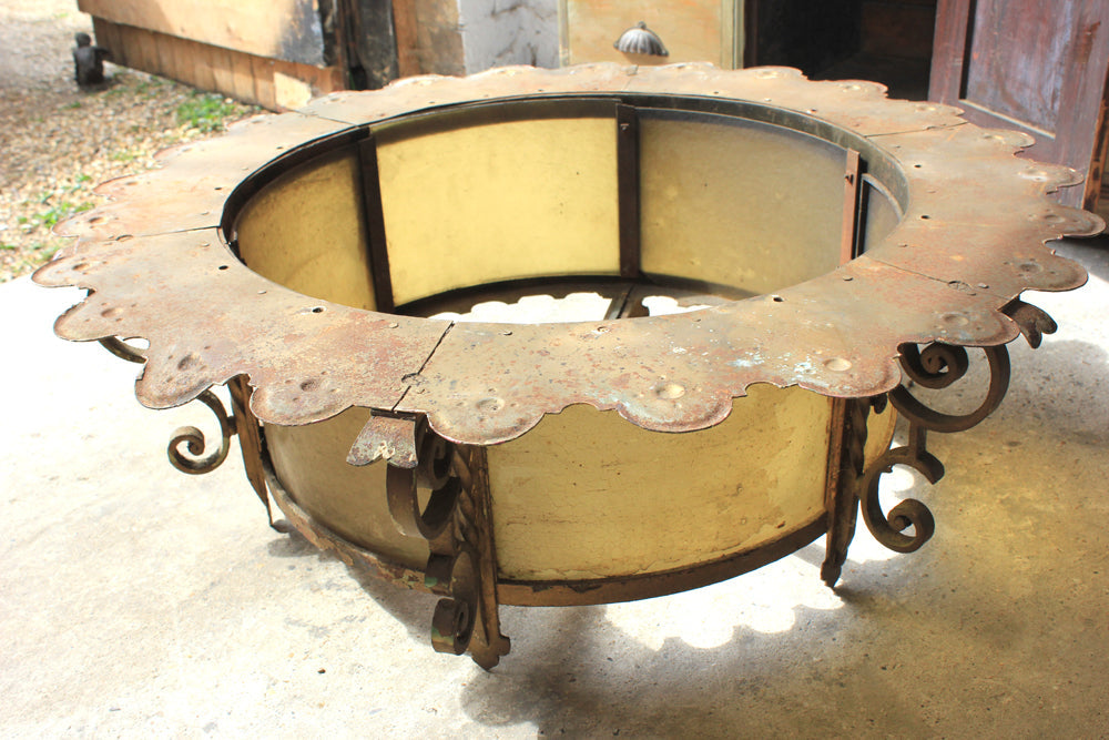 A Fabulous Large c.1930 Cinema Lobby Sun Ceiling Light; The Regal Cinema, London