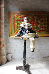 A Fine Large Early 20thC Fabric Pierrot/Pierrette Boudoir Doll
