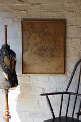 A Charming George III Needlework Map Sampler c.1790