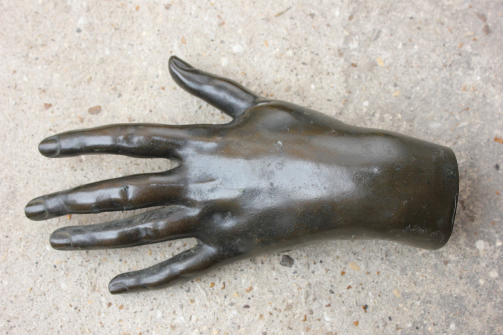 A Fine Patinated Bronze Artist's Study of a Human Hand
