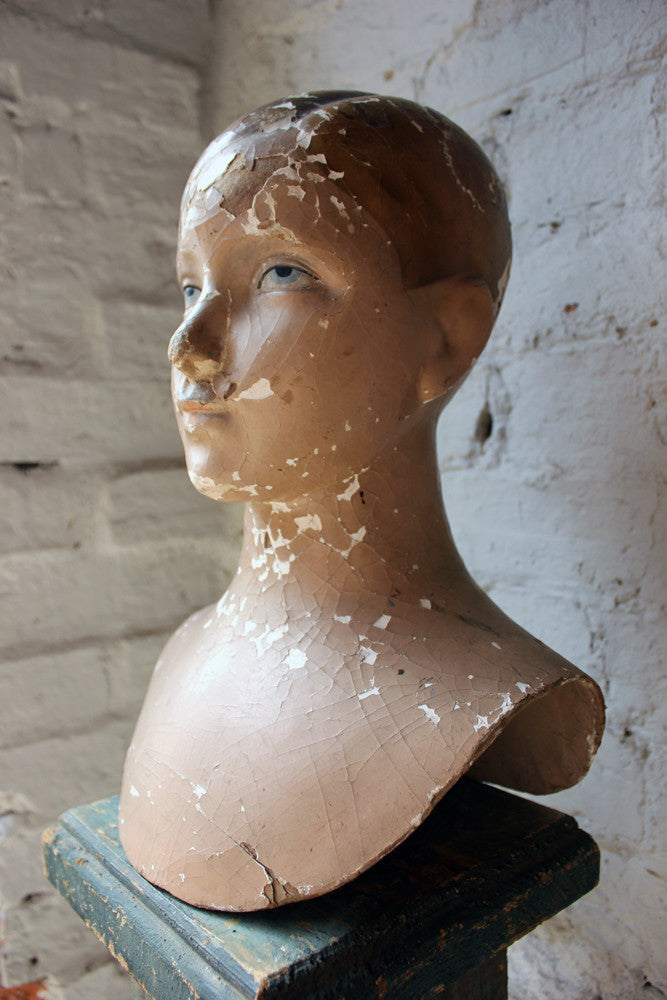A Decorative Early 20thC Mannequin Head by Siegel & Stockman Paris