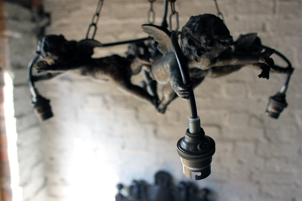 A Fabulous c.1890 Centre Light in the Form of Four Putti