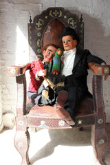 A Fantastic Trio of c.1930-50 Ventriloquist's Dummies; Peter King Esq, Entertainer