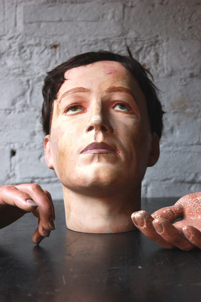 A Good 20thC Male Portrait Mannequin Head