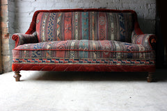A Good c.1940 Two Seater Kelim Upholstered Sofa