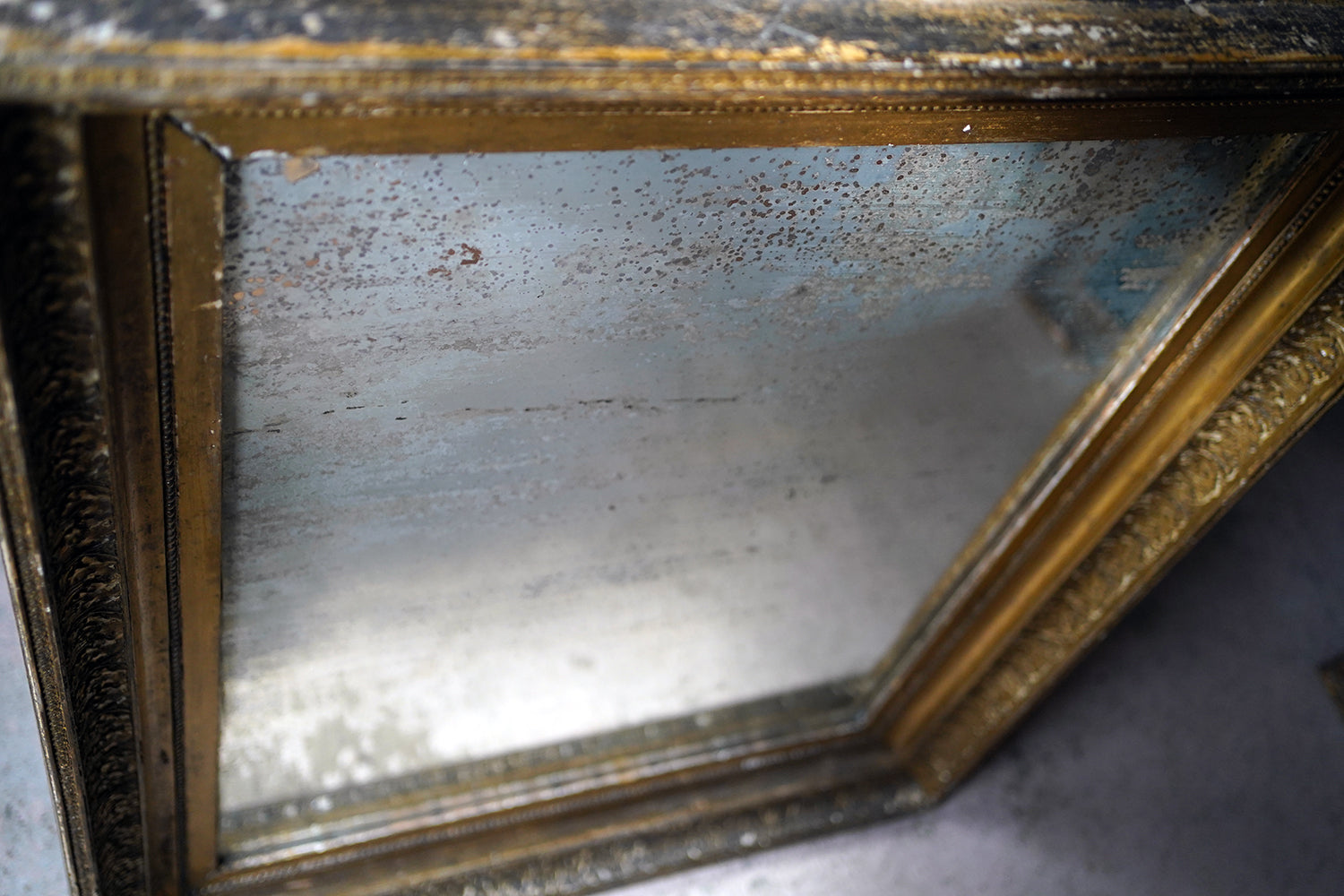 A Good & Large Rectangular Giltwood Wall Mirror; c.1800 & Later