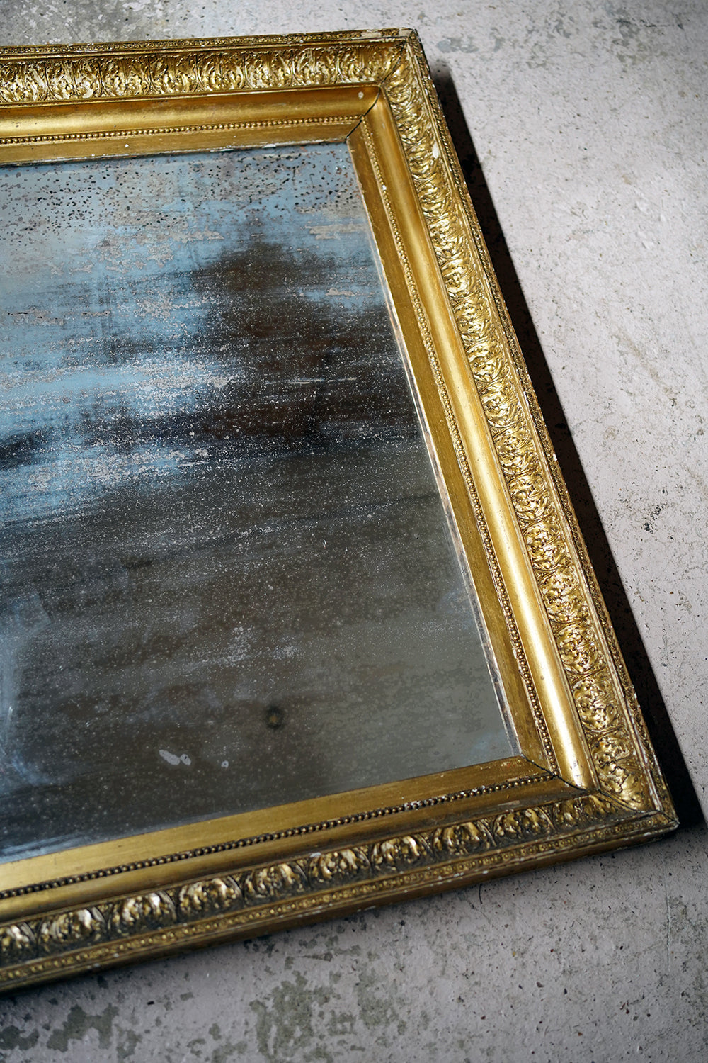 A Good & Large Rectangular Giltwood Wall Mirror; c.1800 & Later