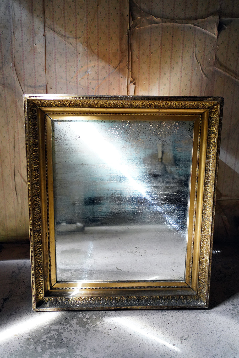 A Good & Large Rectangular Giltwood Wall Mirror; c.1800 & Later