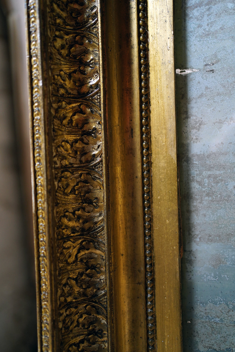 A Good & Large Rectangular Giltwood Wall Mirror; c.1800 & Later