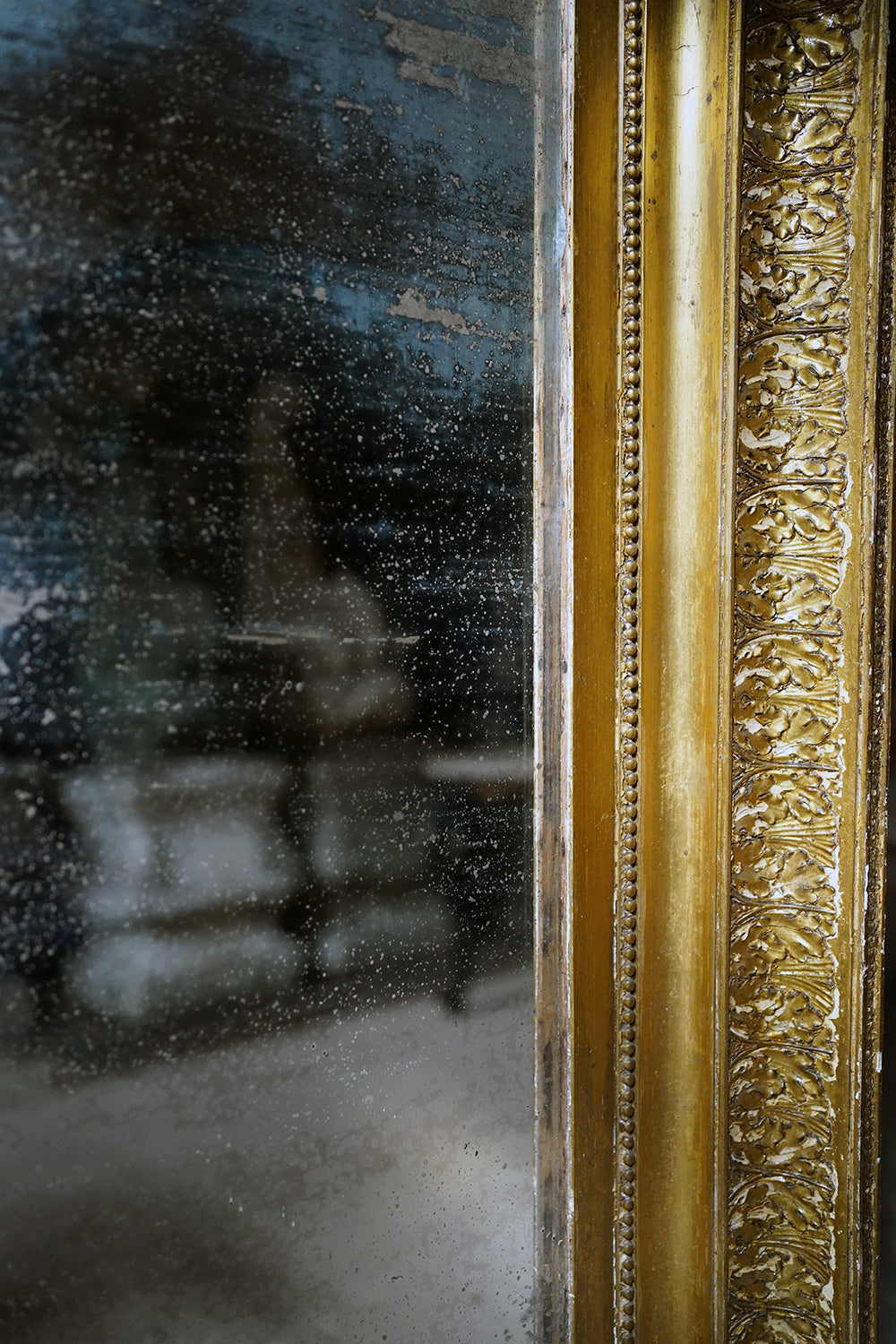 A Good & Large Rectangular Giltwood Wall Mirror; c.1800 & Later