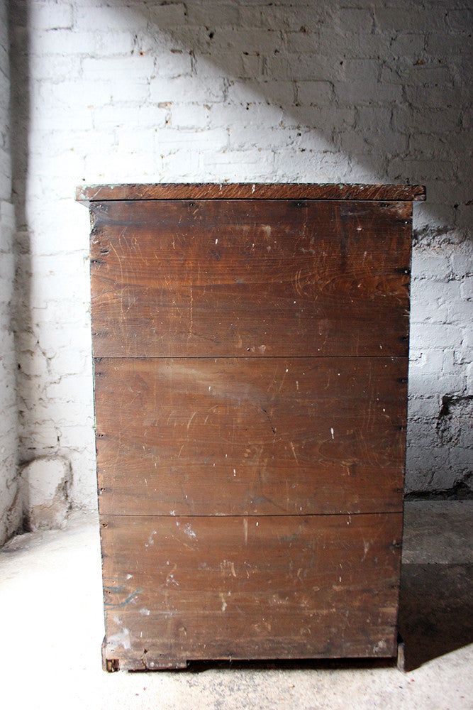 A Decorative Victorian Scumbled Pine Pillar Chest Of Three Drawers c.1870