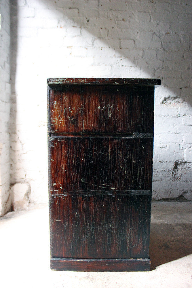 A Decorative Victorian Scumbled Pine Pillar Chest Of Three Drawers c.1870