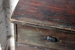A Decorative Victorian Scumbled Pine Pillar Chest Of Three Drawers c.1870