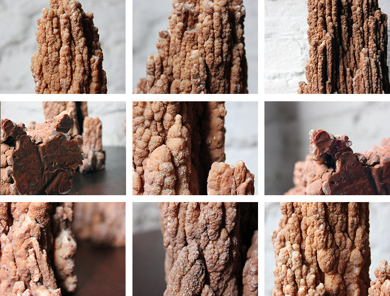 A Beautiful Group of Three Graduated Aragonite Scholar's Rocks