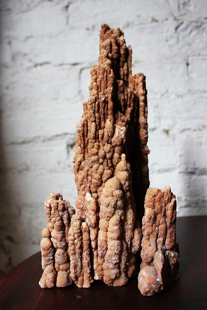 A Beautiful Group of Three Graduated Aragonite Scholar's Rocks