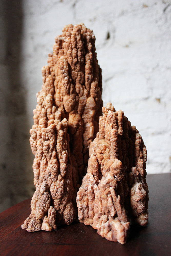 A Beautiful Group of Three Graduated Aragonite Scholar's Rocks