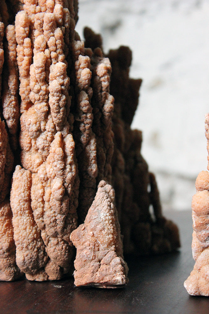 A Beautiful Group of Three Graduated Aragonite Scholar's Rocks