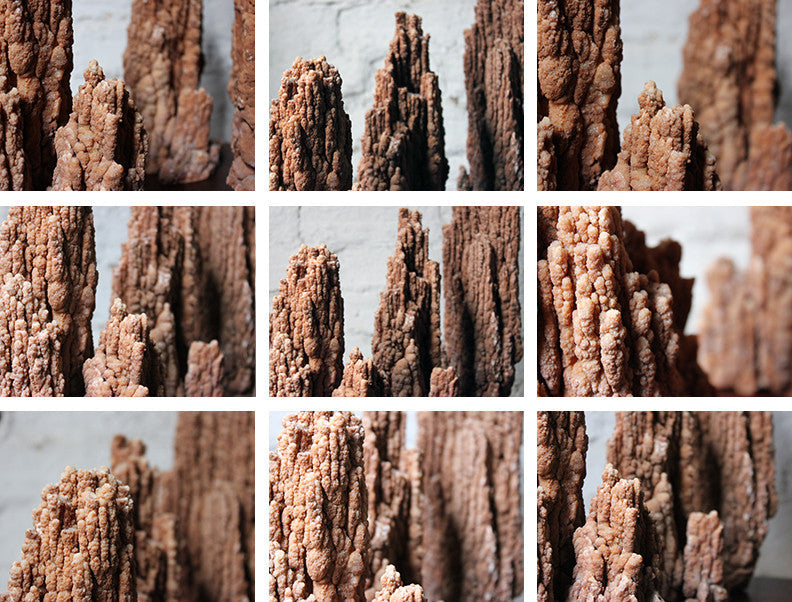 A Beautiful Group of Three Graduated Aragonite Scholar's Rocks