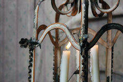 A Glorious Early 19thC French Tôle Peinte Hexagonal Hall Lantern c.1810