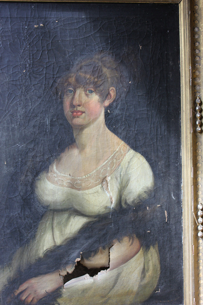 A Charming Early 19thC English School Portrait of a Lady c.1800-7