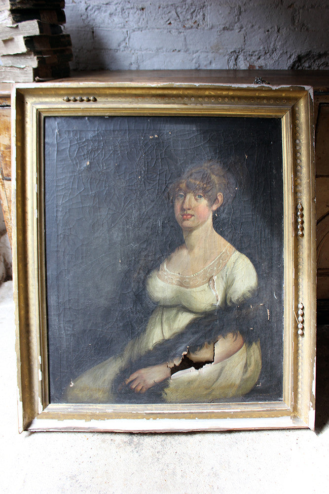 A Charming Early 19thC English School Portrait of a Lady c.1800-7