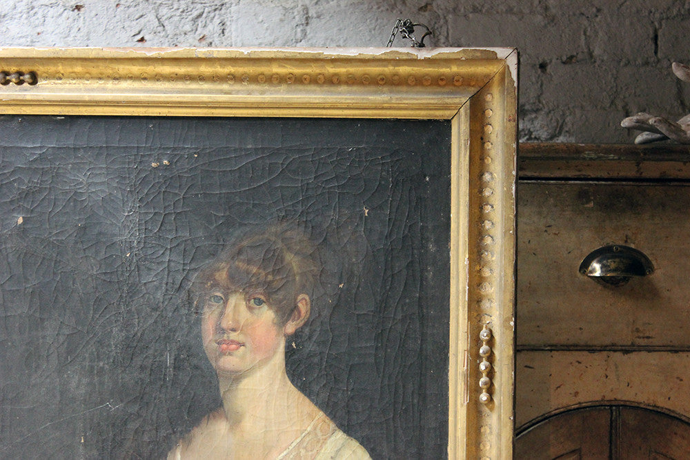 A Charming Early 19thC English School Portrait of a Lady c.1800-7