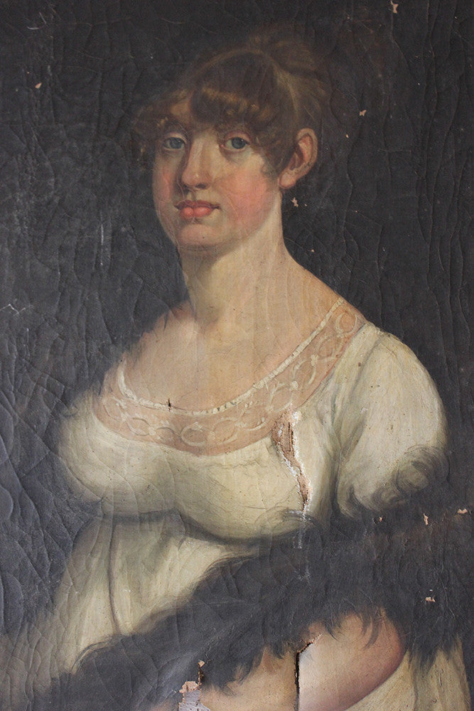 A Charming Early 19thC English School Portrait of a Lady c.1800-7