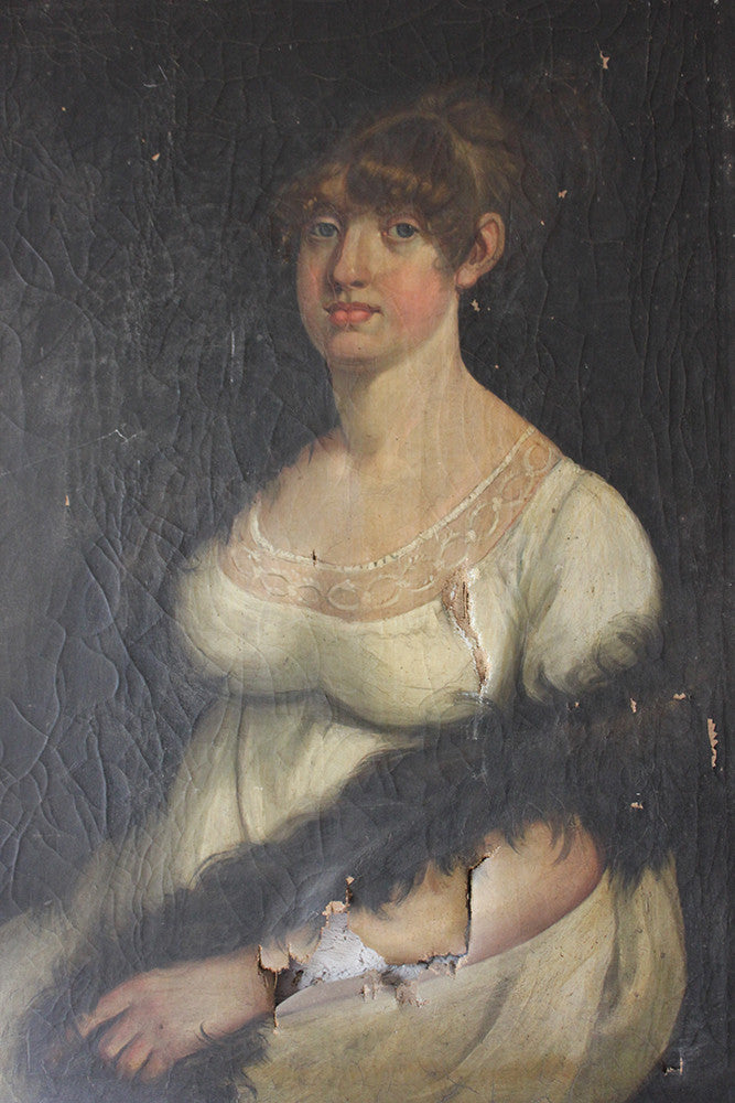 A Charming Early 19thC English School Portrait of a Lady c.1800-7