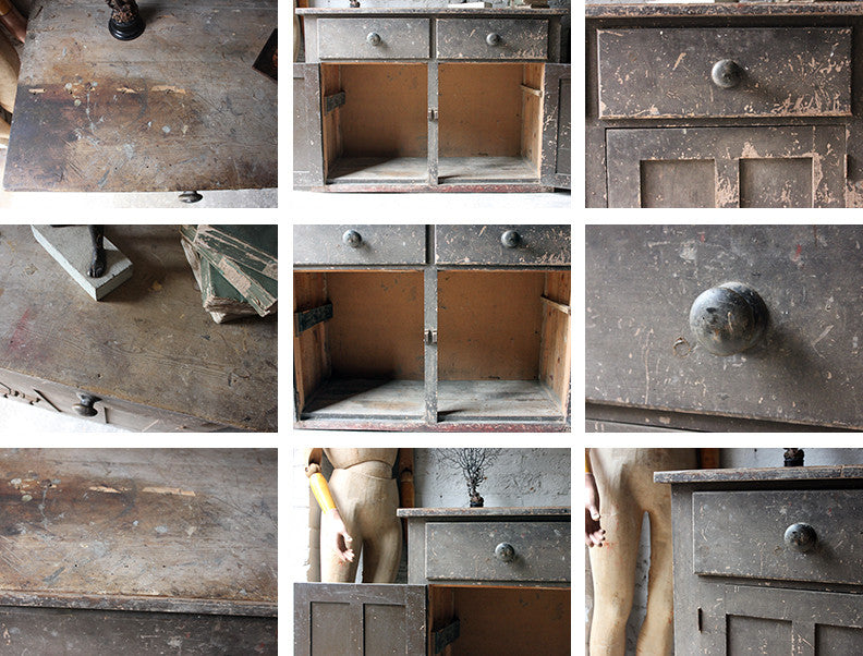 A Decorative c.1900 Painted Pine Cupboard