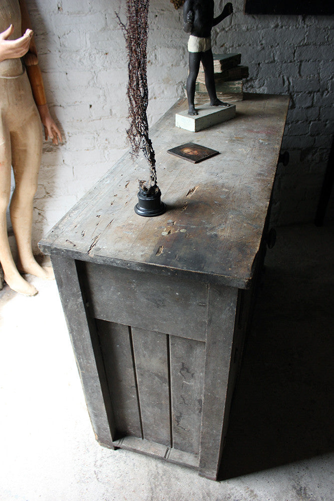 A Decorative c.1900 Painted Pine Cupboard