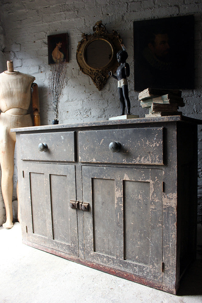 A Decorative c.1900 Painted Pine Cupboard