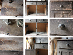 A Decorative c.1900 Painted Pine Cupboard